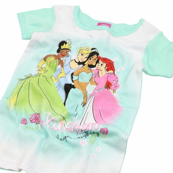 Disney Princess Kids' 4-piece Cotton PJ Set - size 5 - Picture 5 of 7